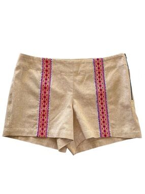 Ivy Jane Panache Shorts Ribbon Front Linen Cotton Blend Contrast Zip Size 6